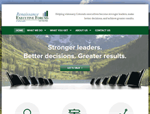 Tablet Screenshot of executiveforumscolorado.com